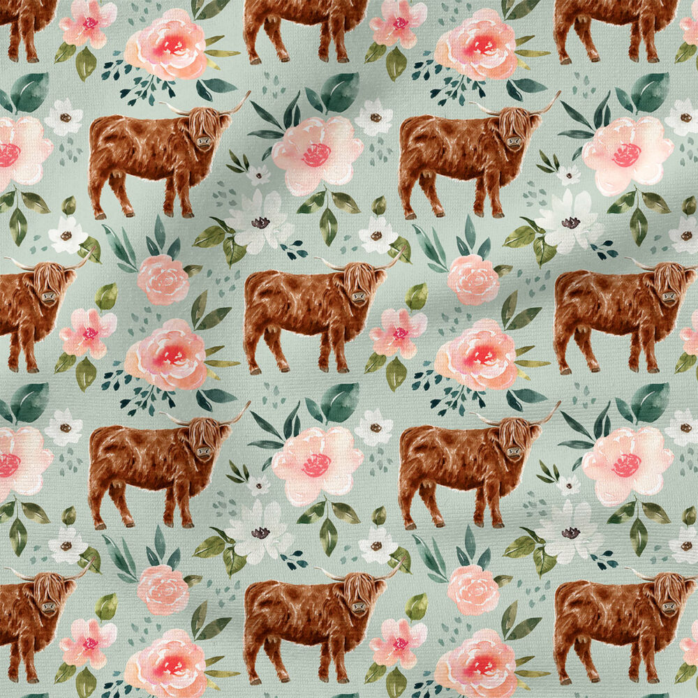 Highland Floral (Mint Blue) | Botanical