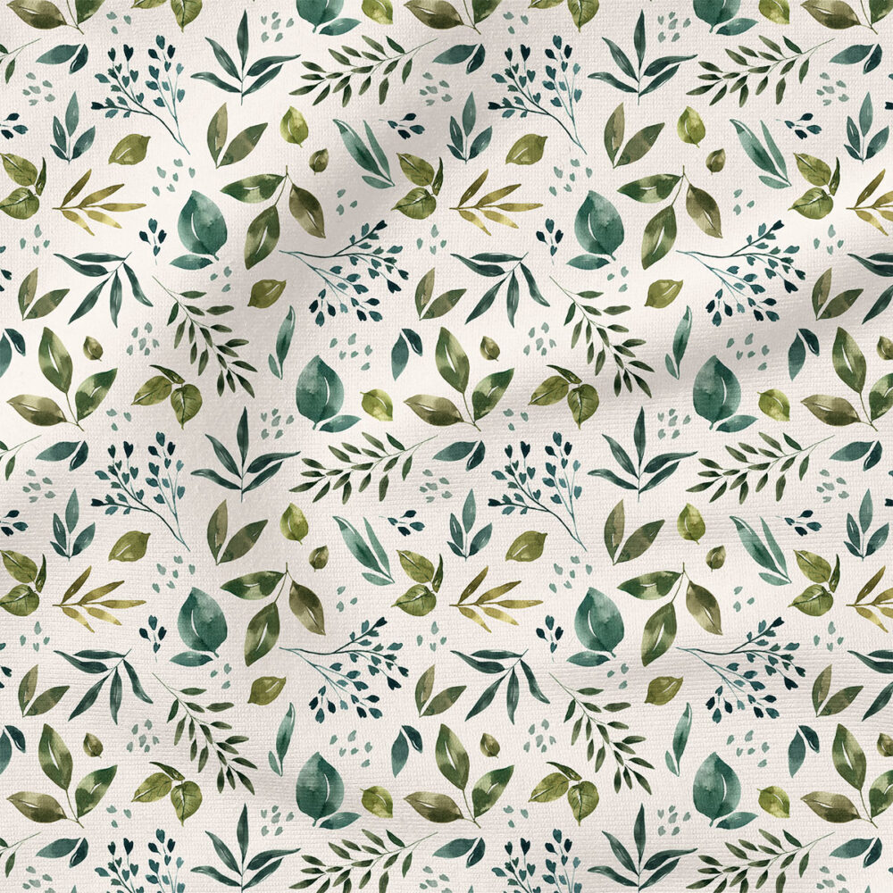 Leaves (Cream) | Botanical Fabric Design | Cate and Rainn