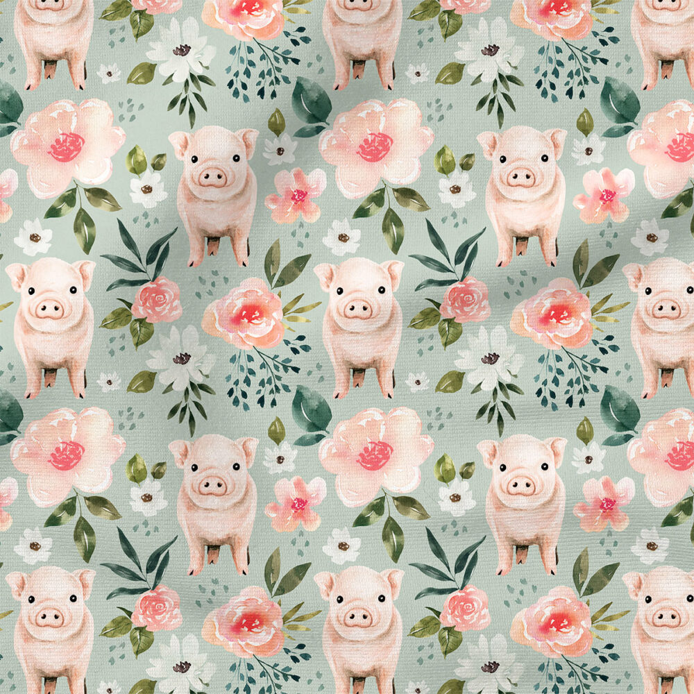 Pig Floral (Mint Blue) | Botanical