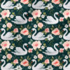 Swan Floral (Emerald) | Botanical