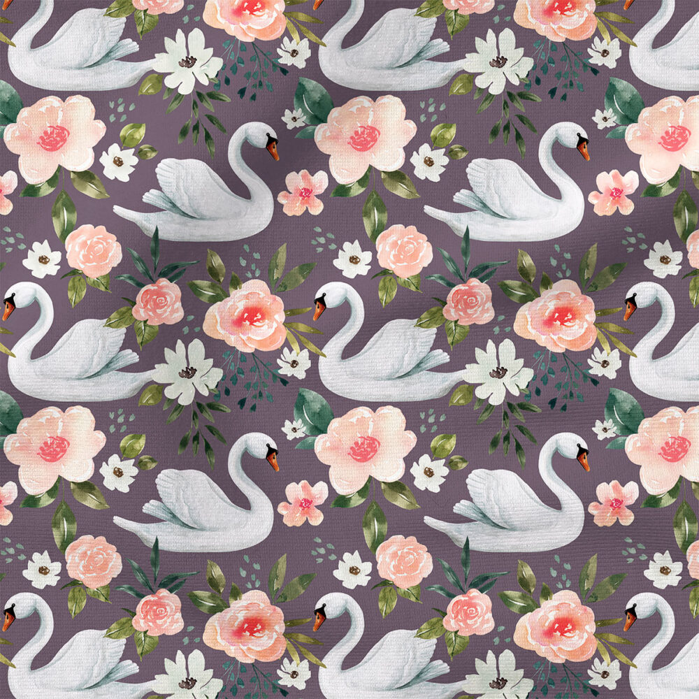 Swan Floral (Purple) | Botanical