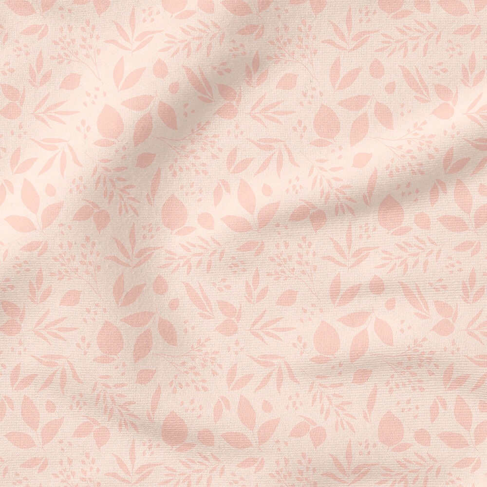 Tonal Leaves (Pink) | Botanical Fabric Design | Cate and Rainn