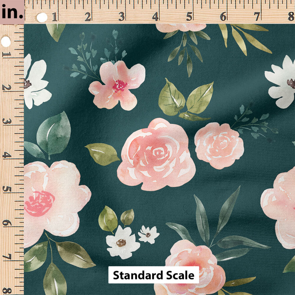 Ruler Scale for Vintage Spring Floral (Emerald) by Cate and Rainn