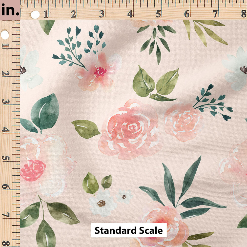 Ruler Scale for Vintage Spring Floral (Light Pink) by Cate and Rainn