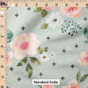 Ruler Scale for Vintage Spring Floral Dash (Mint Blue) by Cate and Rainn