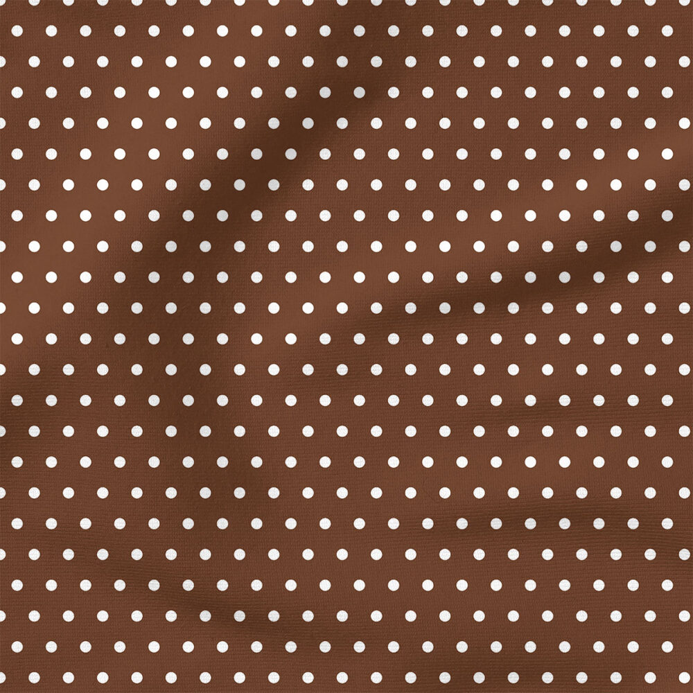 Vintage Spring Polka Dot (Brown) | Stripes and Shapes Fabric Design | Cate and Rainn