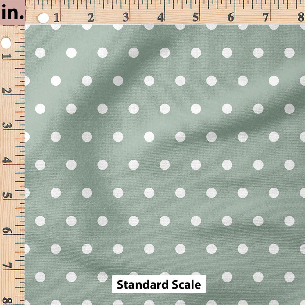 Ruler Scale for Vintage Spring Polka Dot (Dusty Blue) by Cate and Rainn