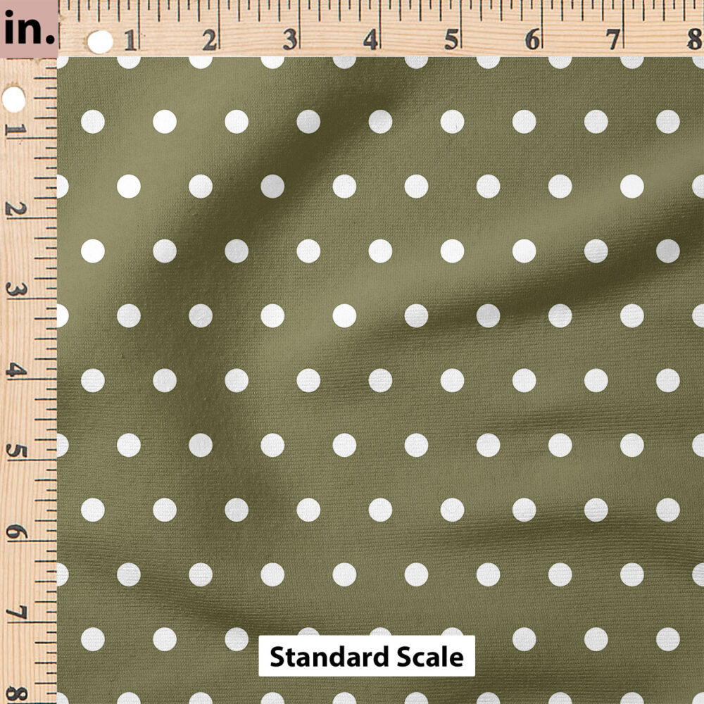 Ruler Scale for Vintage Spring Polka Dot (Forest Green) by Cate and Rainn