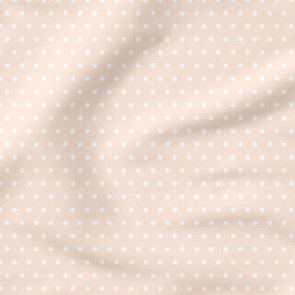 Vintage Spring Polka Dot (Light Pink) | Stripes and Shapes Fabric Design | Cate and Rainn