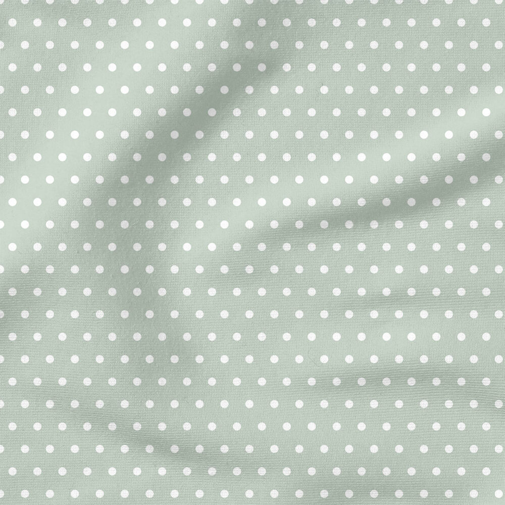 Vintage Spring Polka Dot (Mint Blue) | Stripes and Shapes Fabric Design | Cate and Rainn