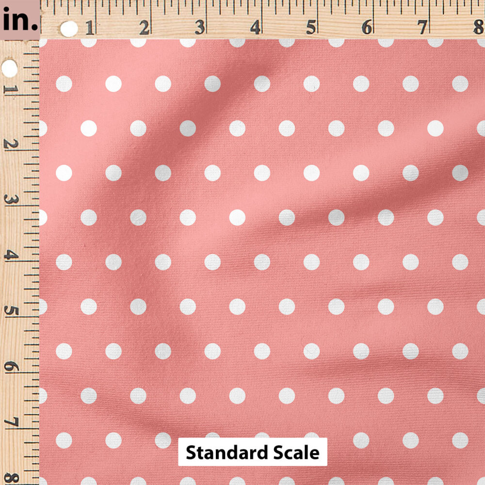 Ruler Scale for Vintage Spring Polka Dot (Salmon Pink) by Cate and Rainn