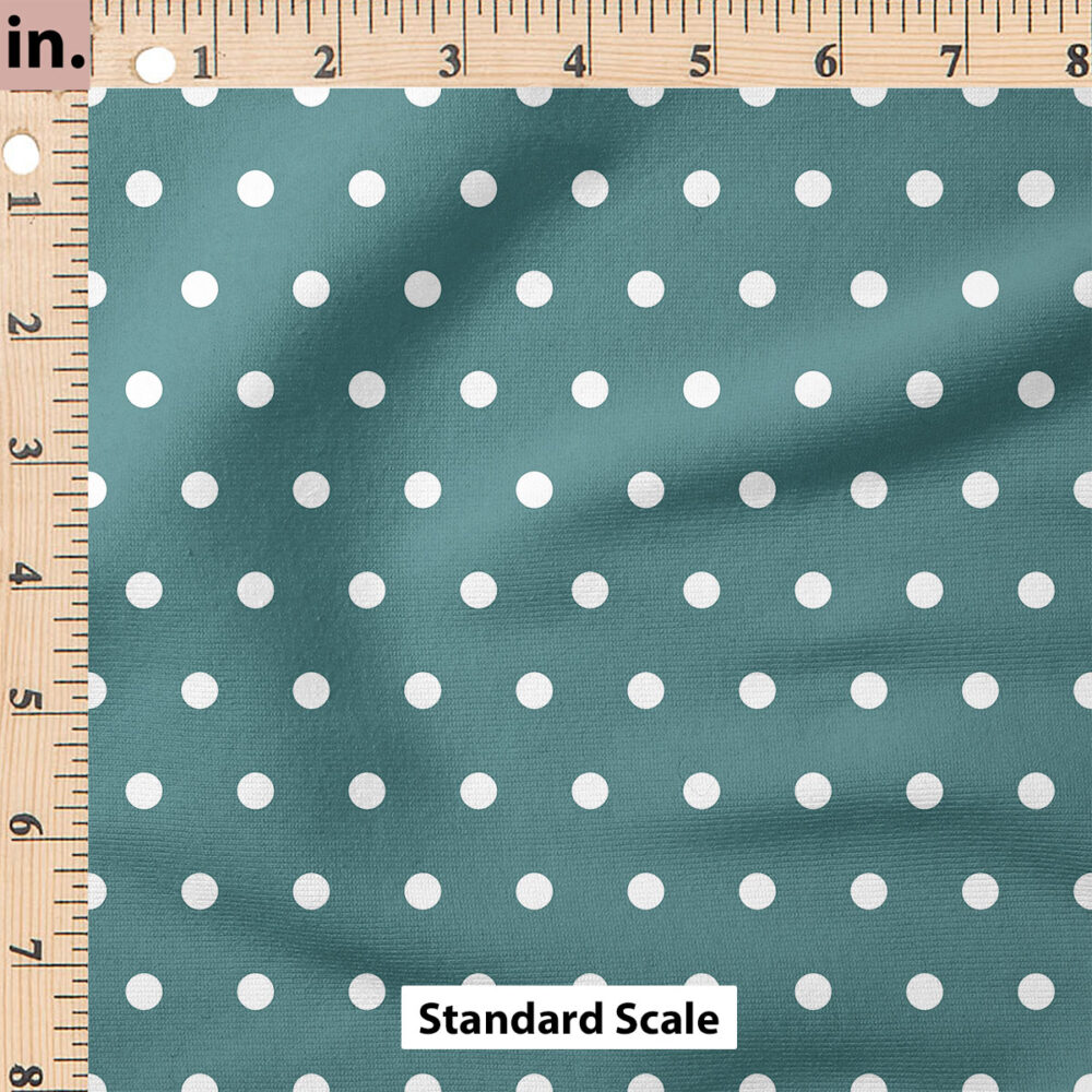 Ruler Scale for Vintage Spring Polka Dot (Teal) by Cate and Rainn