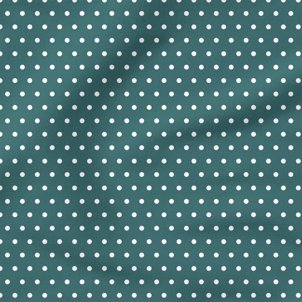 Vintage Spring Polka Dot (Teal) | Stripes and Shapes Fabric Design | Cate and Rainn