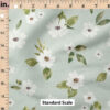 Ruler Scale for Vintage Spring White Flowers (Mint Blue) by Cate and Rainn