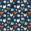 Avaleigh Chickens (Navy) | Botanical