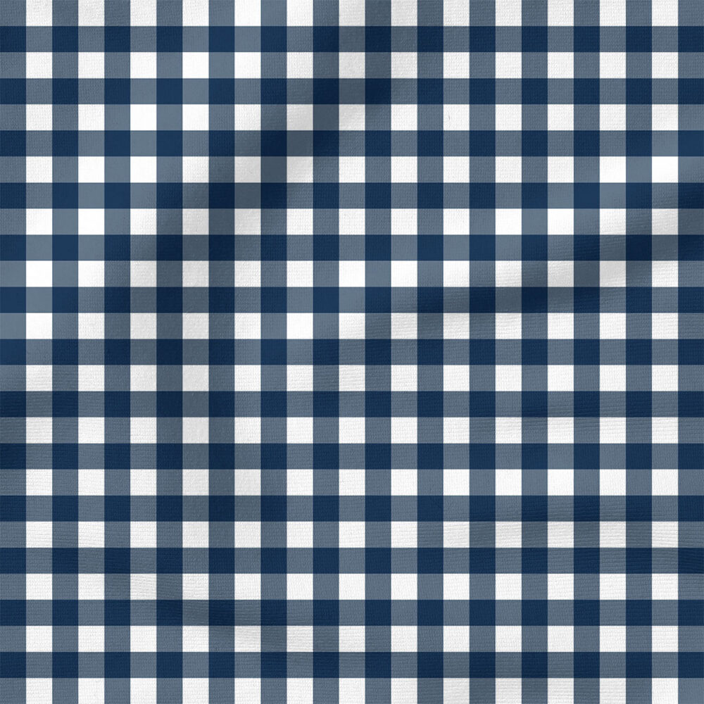 Avaleigh Gingham (Navy) | Stripes and Shapes Fabric Design | Cate and Rainn