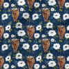 Highland Cows (Navy) | Botanical