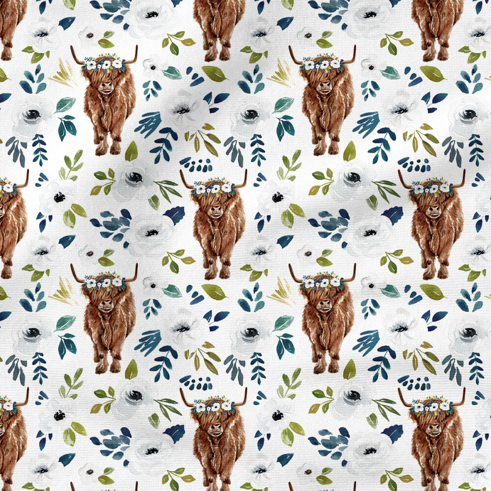 Highland Cows (White) | Botanical