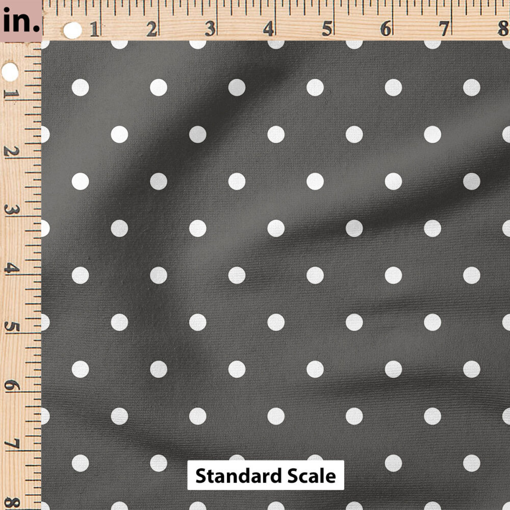 Ruler Scale for Busy Bee Polka Dot (Dark Grey) by Cate and Rainn