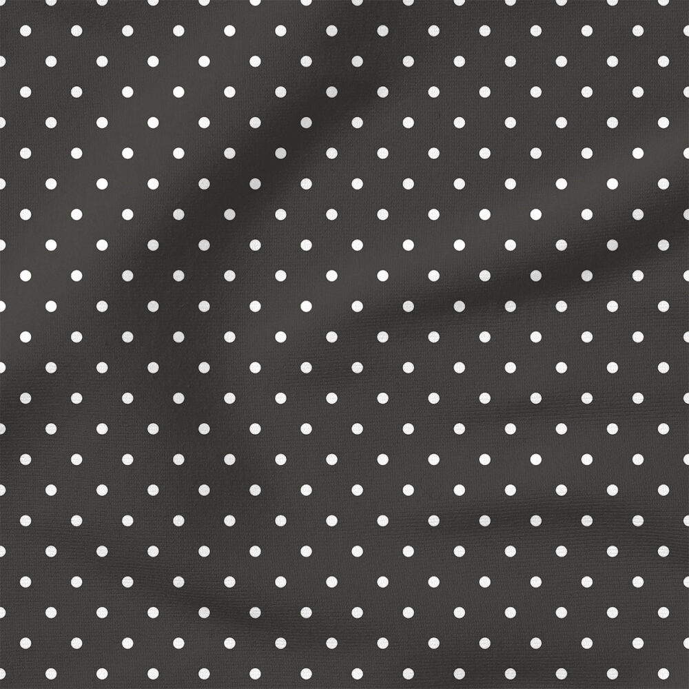 Busy Bee Polka Dot (Dark Grey) | Stripes and Shapes Fabric Design | Cate and Rainn