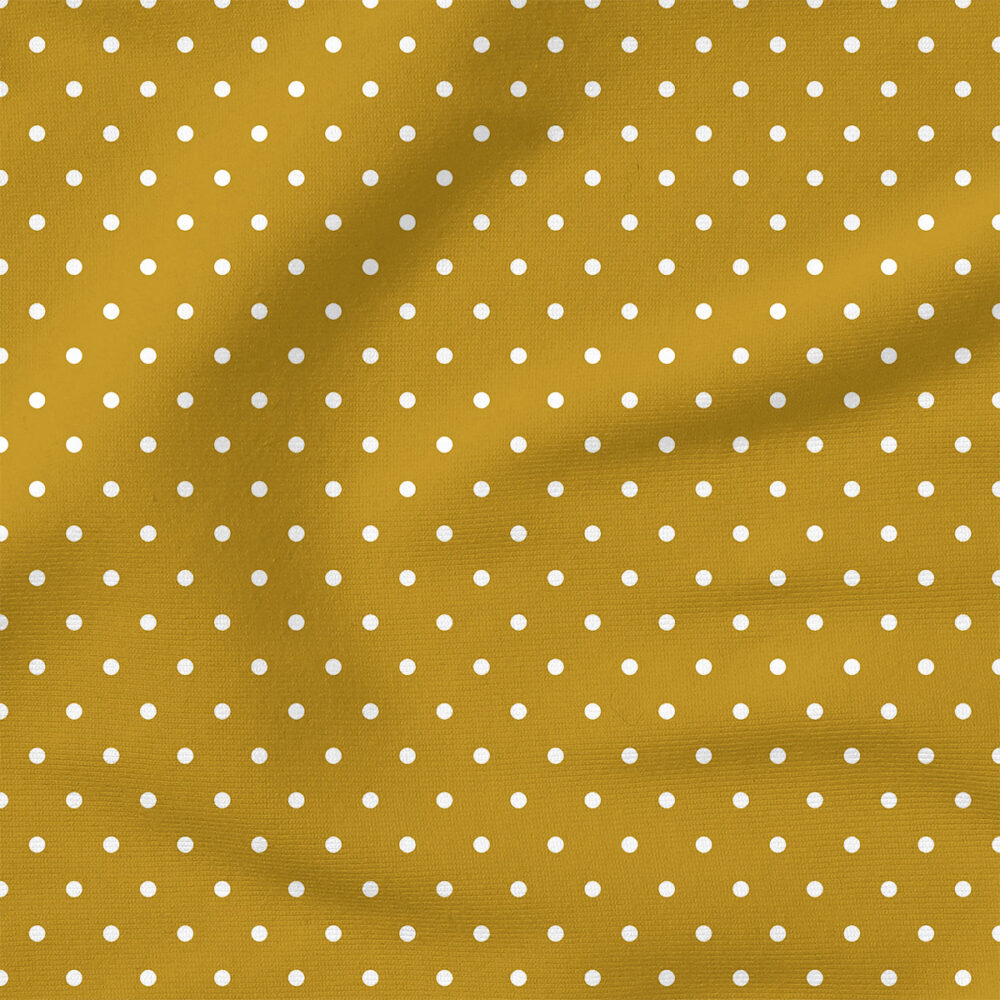 Busy Bee Polka Dot (Yellow) | Stripes and Shapes Fabric Design | Cate and Rainn