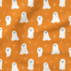 Ghost Sparkles (Orange) | Holiday Fabric Design | Cate and Rainn