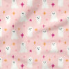 Ghost Sparkles (Pink) | Holiday Fabric Design | Cate and Rainn