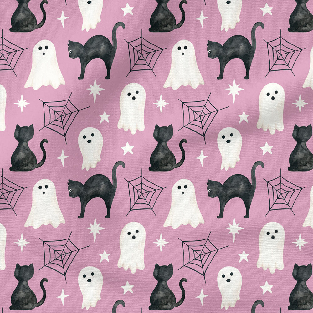 Happy Halloween (Purple) | Holiday Fabric Design | Cate and Rainn