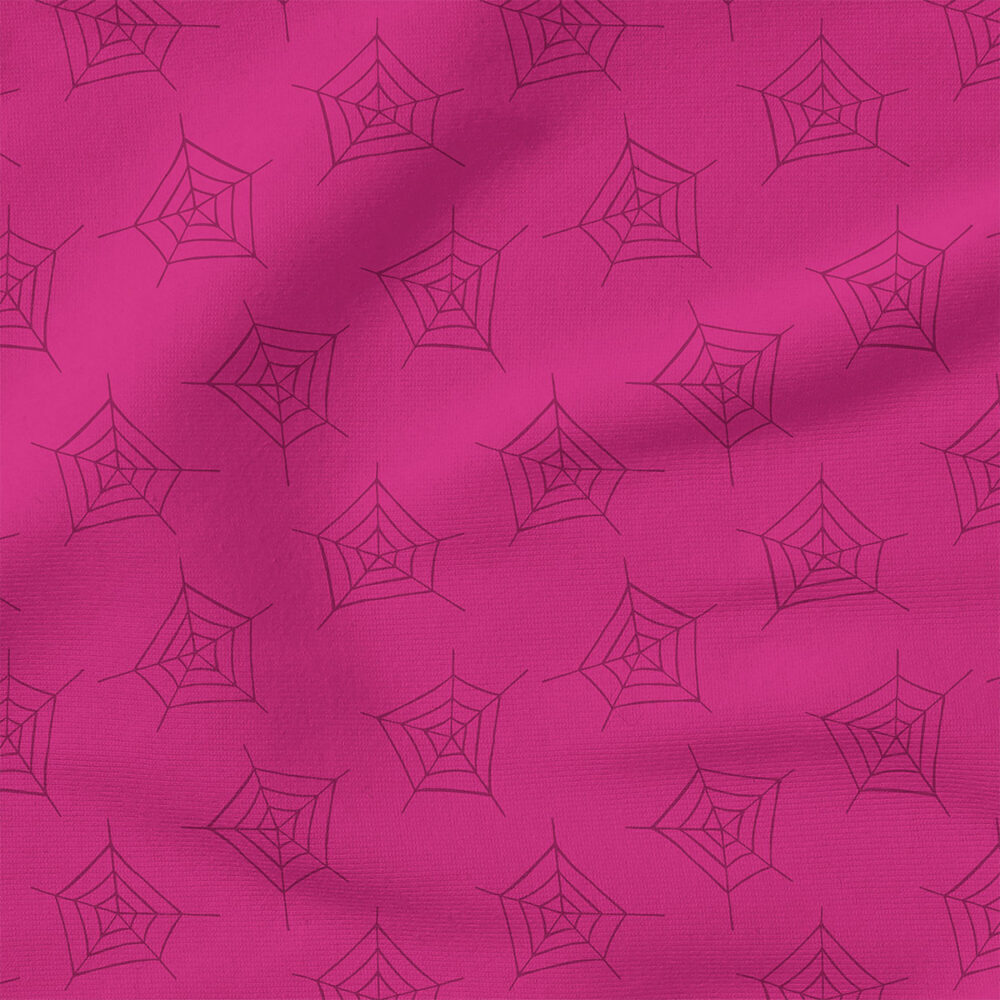 Spiderweb (Magenta) | Holiday Fabric Design | Cate and Rainn