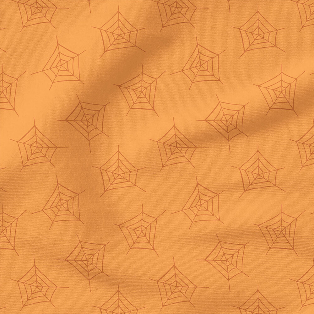 Spiderweb (Orange) | Holiday Fabric Design | Cate and Rainn