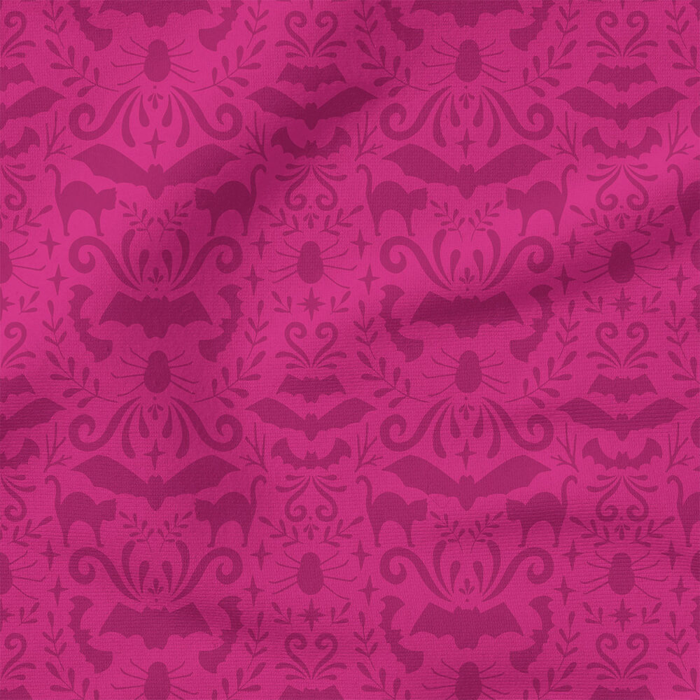 Spooky (Magenta) | Holiday Fabric Design | Cate and Rainn