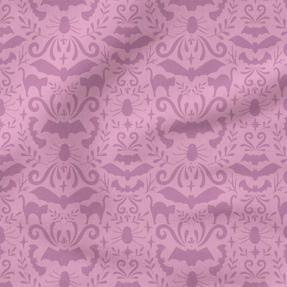 Spooky (Purple) | Holiday Fabric Design | Cate and Rainn