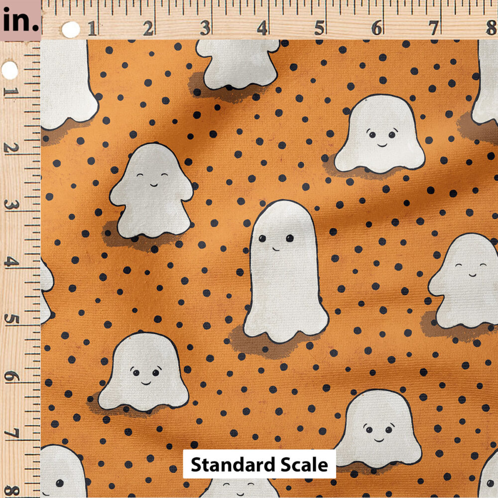 Ruler Scale for Halloween Little Ghosts (Orange Black) by Cate and Rainn