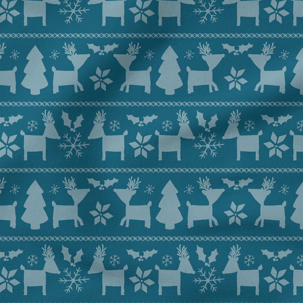 Reindeer Fairisle (Blue) | Holiday