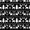 Reindeer Fairisle (Black and White) | Holiday