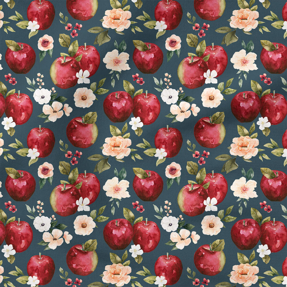 Apple Floral (Night Blue) | Fruit