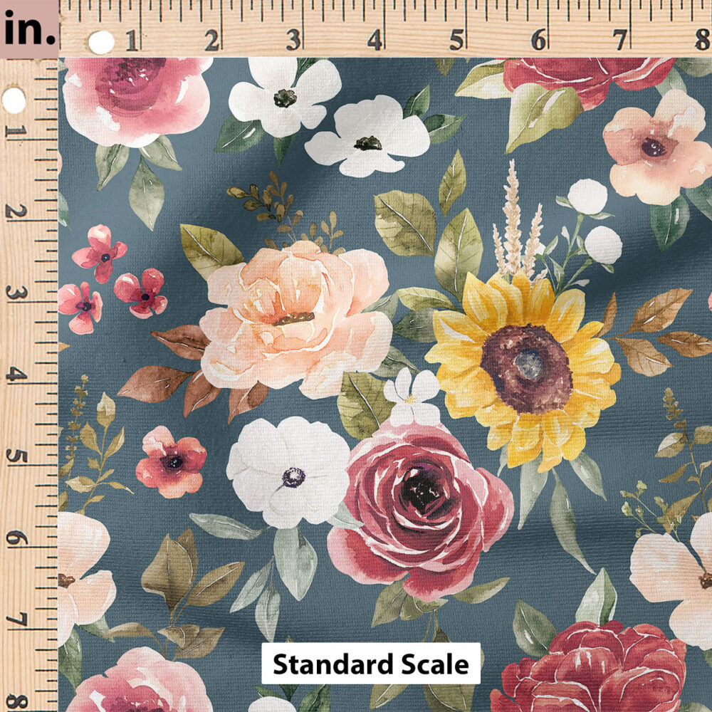 Ruler Scale for Autumn Bouquet (Night Blue) by Cate and Rainn