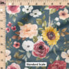 Ruler Scale for Autumn Bouquet (Night Blue) by Cate and Rainn