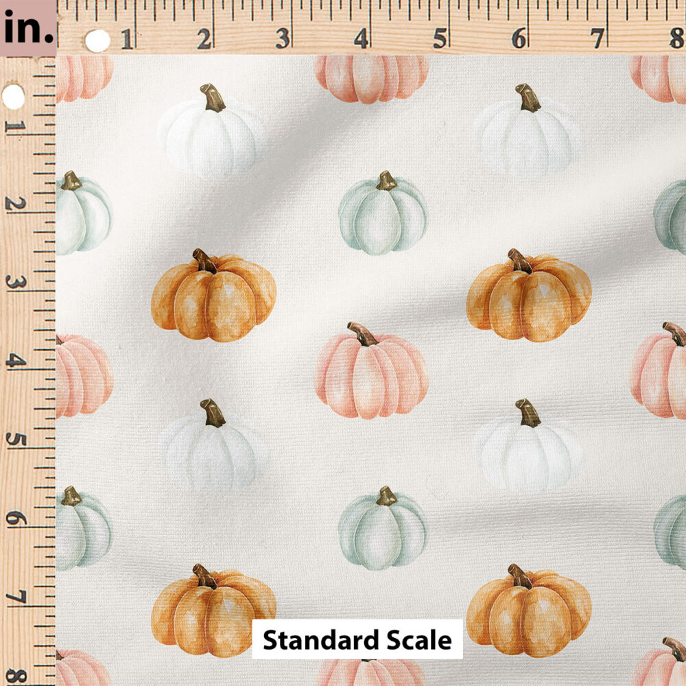 Ruler Scale for Colorful Pumpkins (Cream) by Cate and Rainn