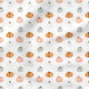 Colorful Pumpkins (White) | Autumn Fabric Design | Cate and Rainn