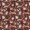 Deer Floral (Maroon) | Animals