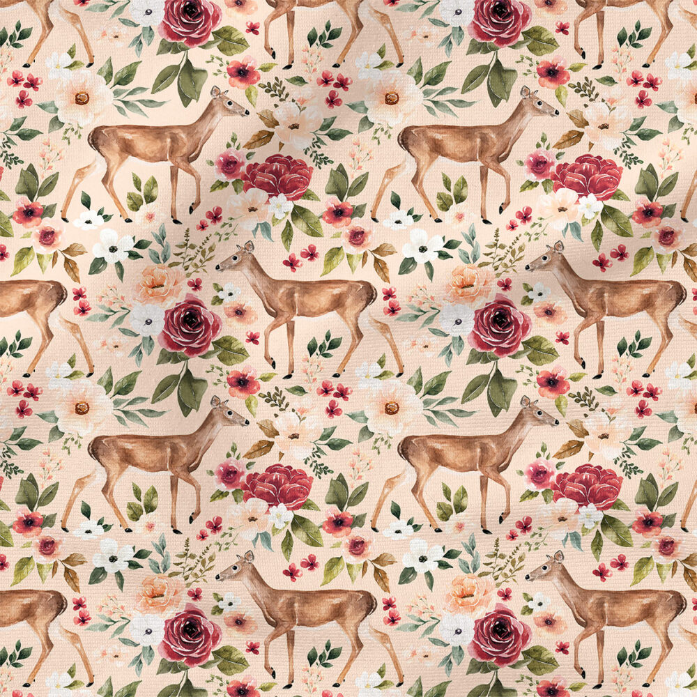 Deer Floral (Pink) | Animals