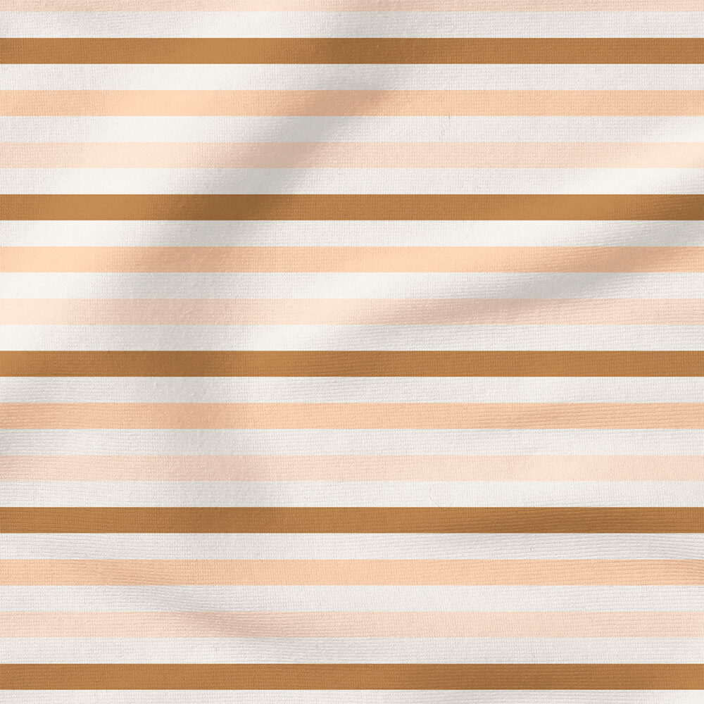 Fall Stripes (Pink Caramel) | Stripes and Shapes Fabric Design | Cate and Rainn