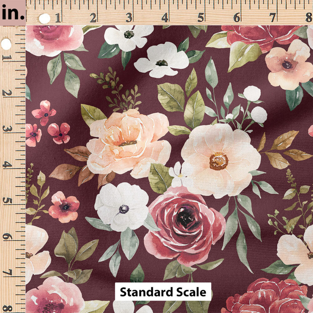 Ruler Scale for Felicity Floral (Maroon) by Cate and Rainn