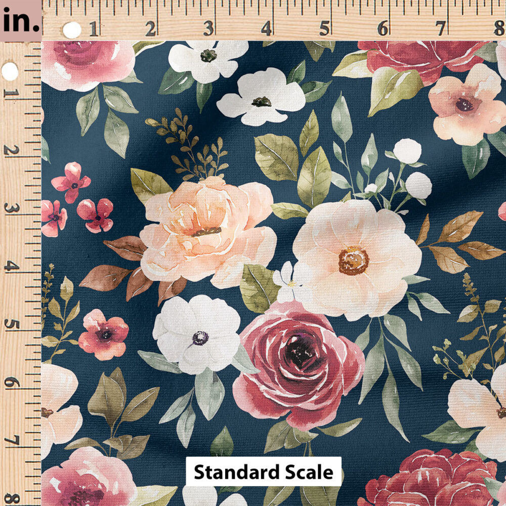 Ruler Scale for Felicity Floral (Navy Blue) by Cate and Rainn