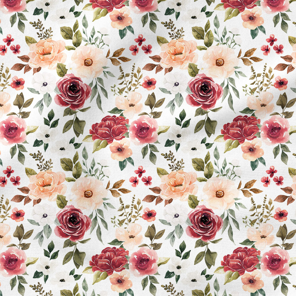 Felicity Floral (White) | Botanical Fabric Design | Cate and Rainn