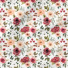 Felicity Floral (White) | Botanical Fabric Design | Cate and Rainn