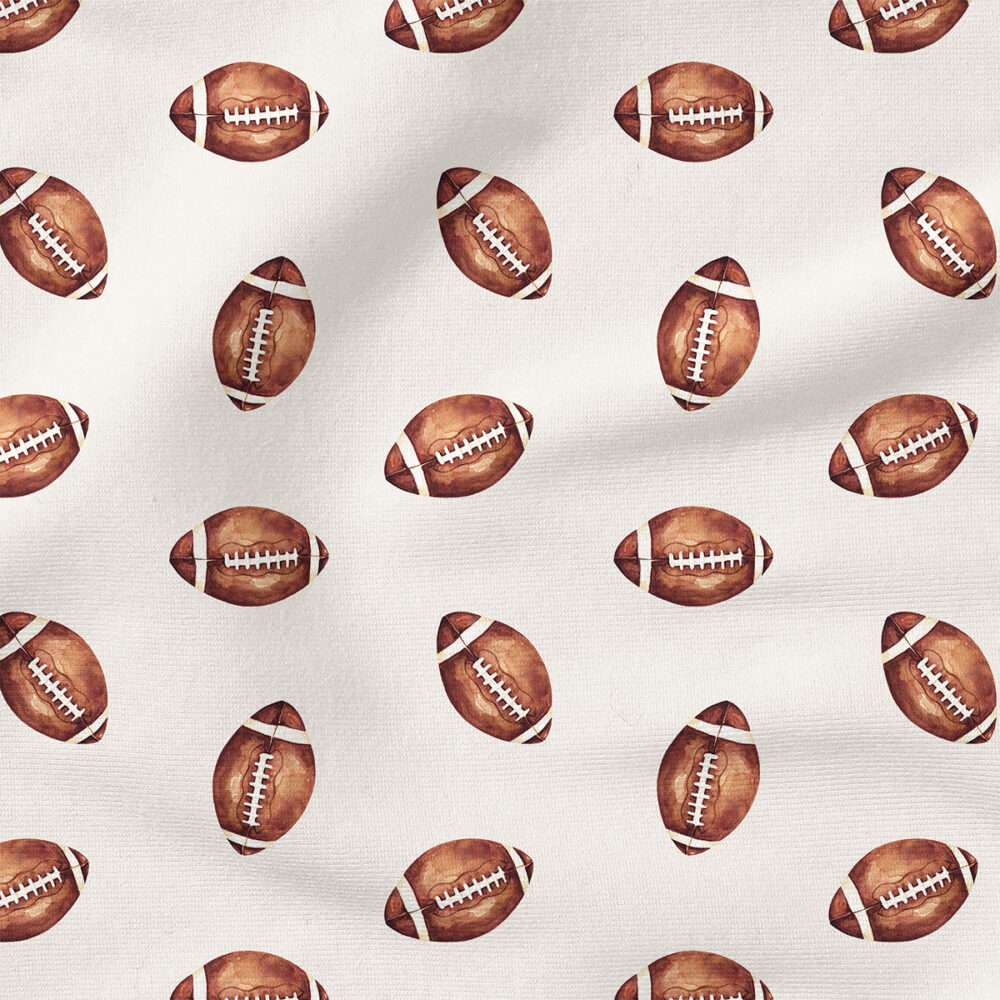 Felicity Football (Cream) | Sports Fabric Design | Cate and Rainn