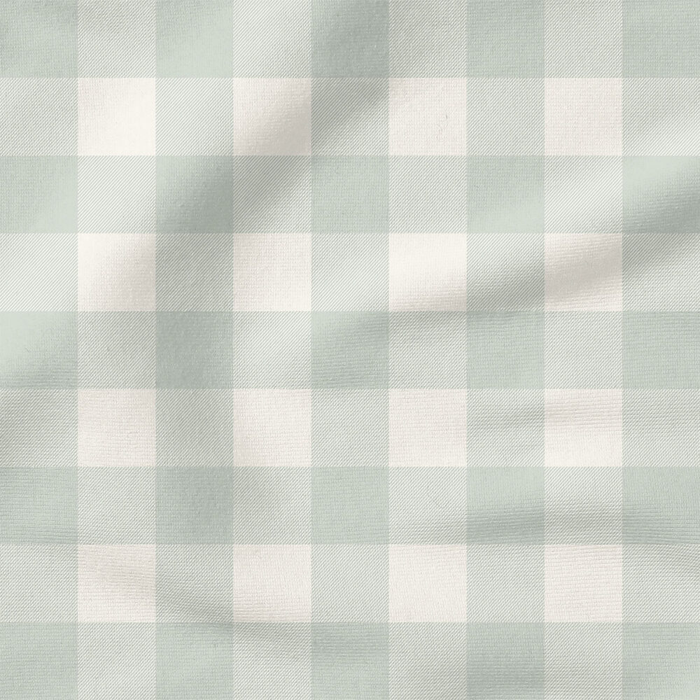 Felicity Plaid (Blue Cream) | Stripes and Shapes Fabric Design | Cate and Rainn