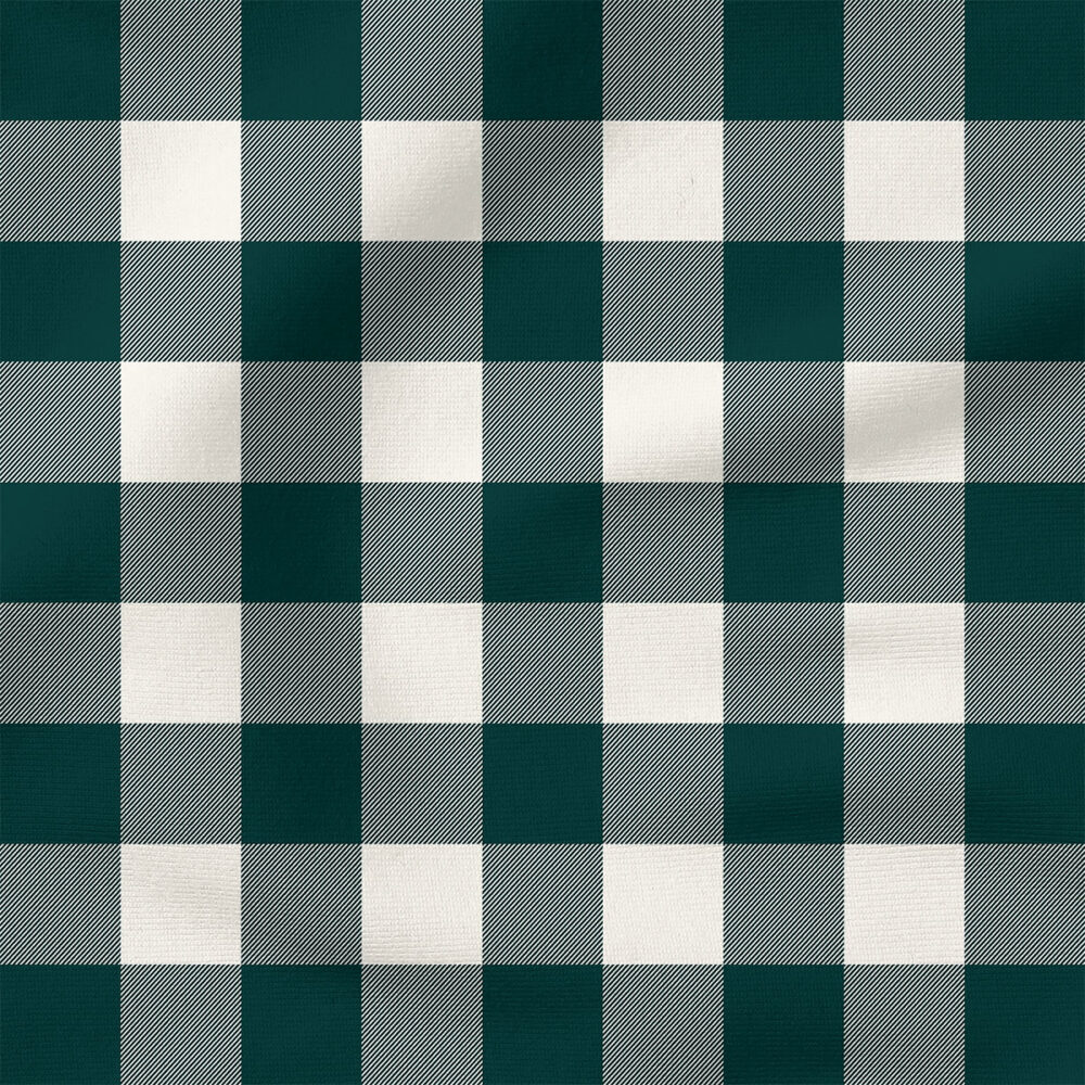 Felicity Plaid (Emerald) | Stripes and Shapes Fabric Design | Cate and Rainn